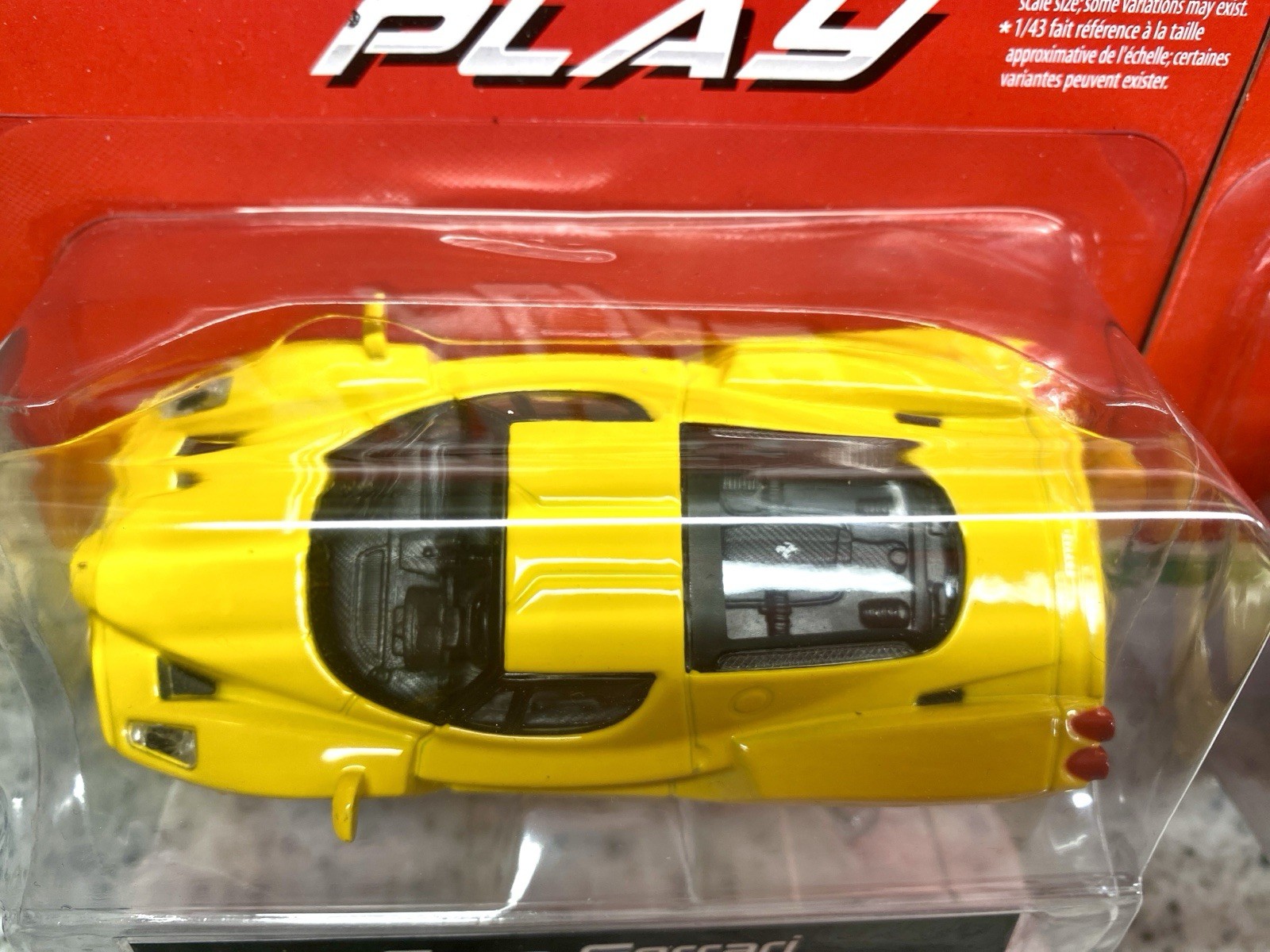 🚘ENZO FERRARI Bburago Red & Yellow Race Play 2024 Diecast Exotic Super Car 1:43