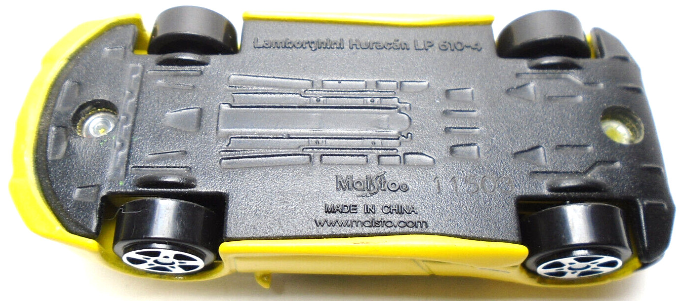 MAISTO LAMBORGHINI HURACAN LP 610-4 YELLOW 1:64 DIECAST 3″ CAR
