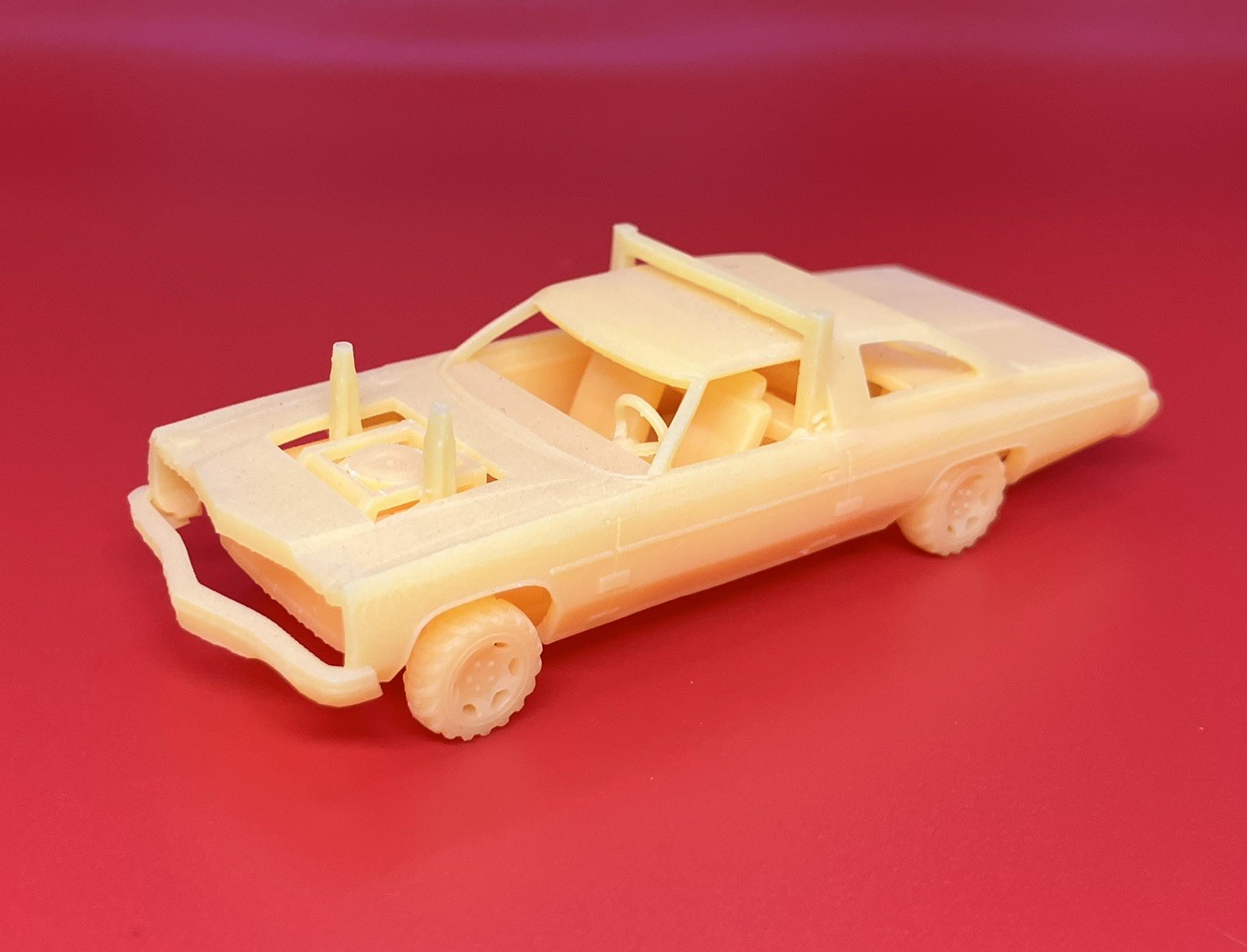 1/64 Scale 3D Printed 1973 Chevy Caprice Demo Derby Car For Diecast Diorama