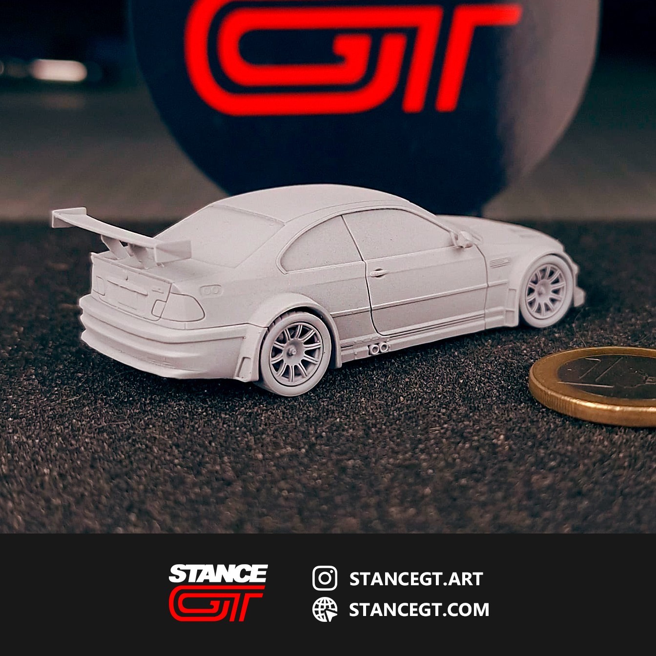 1/64 Scale BMW M3 GTR Resin Printed Model Car Kit Tooned Stance