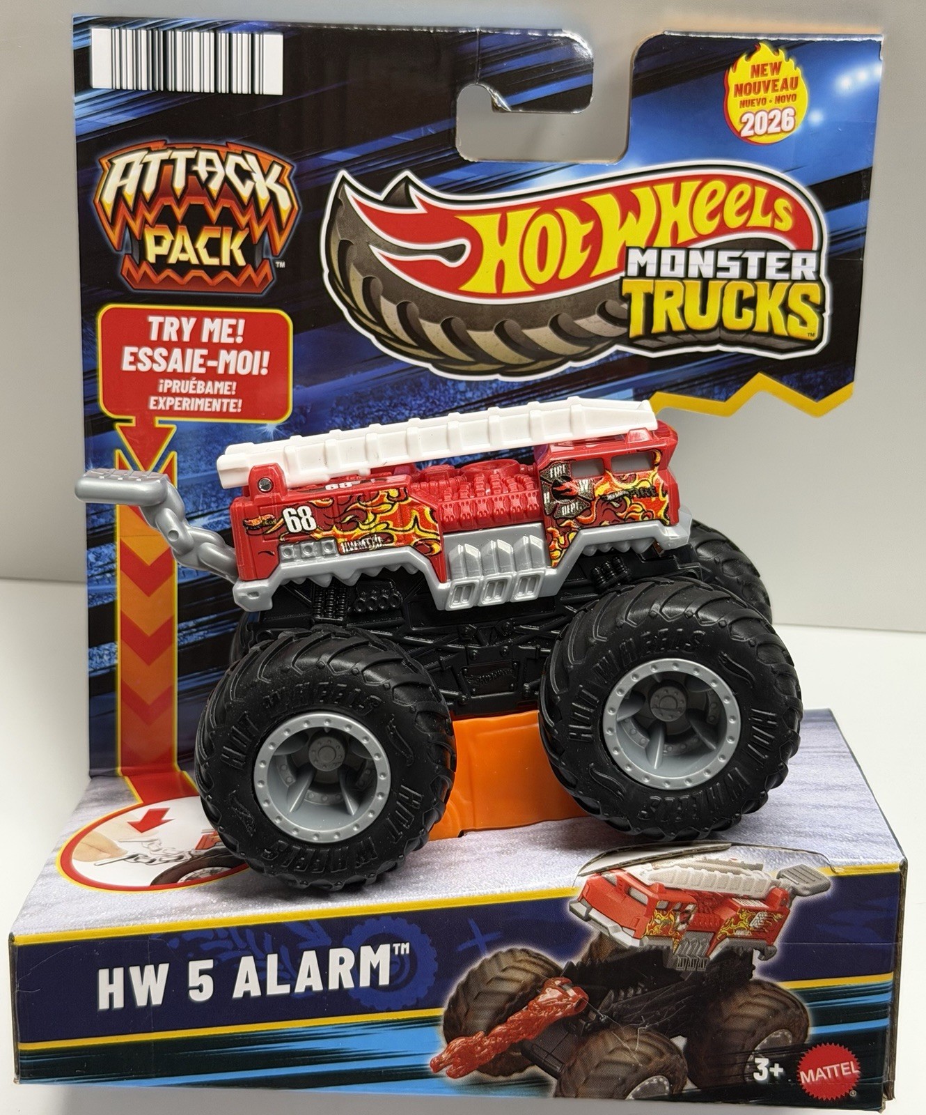 2026 Hot Wheels Monster Trucks Attack Pack “ HW 5 ALARM “