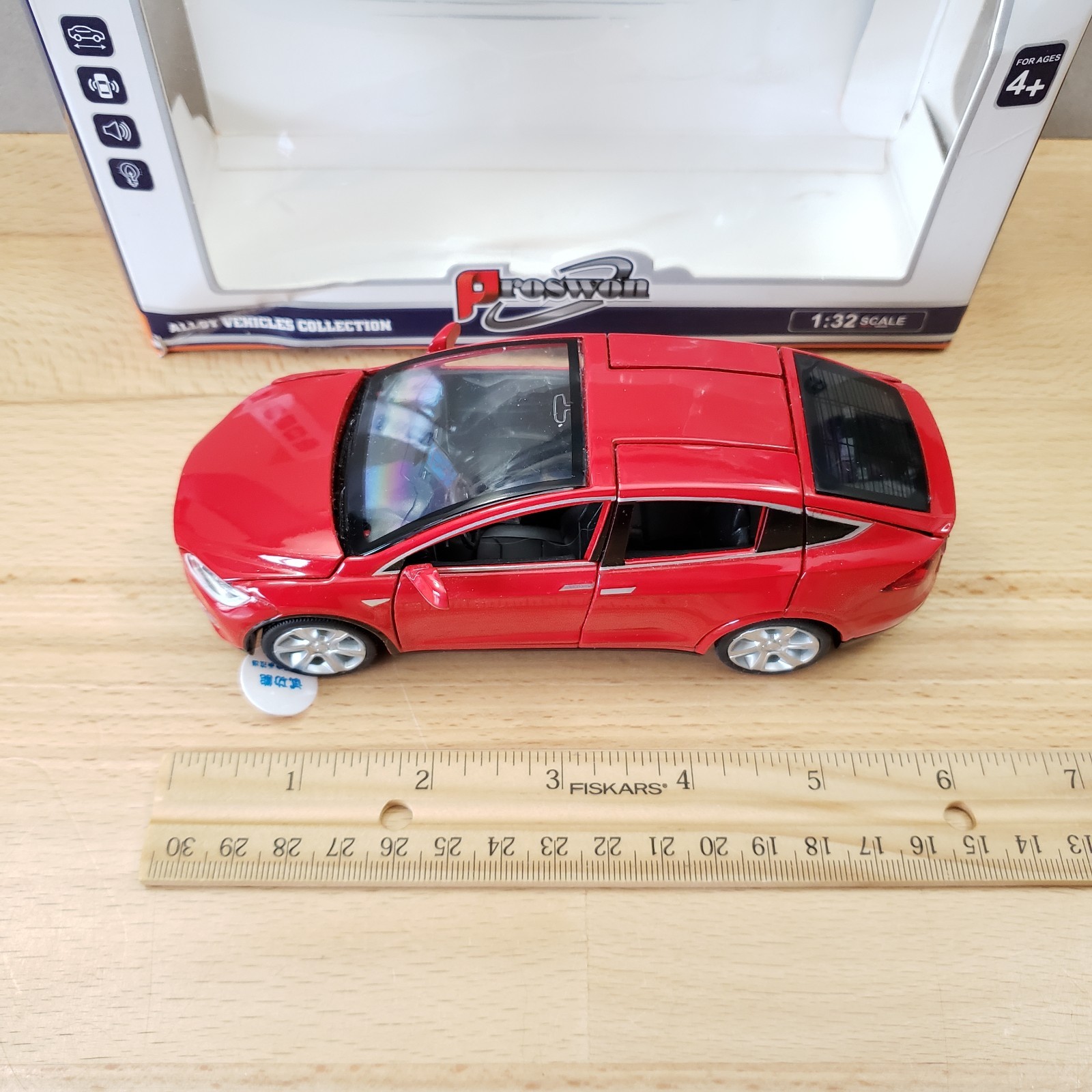 Proswon 2016-2017 Tesla Model X 90D Diecast 1:32 Working Lights & Sound