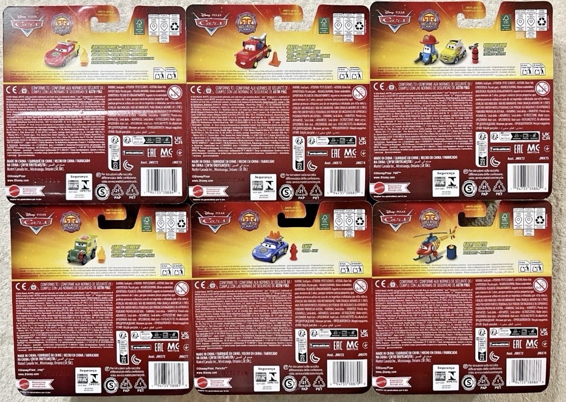 NEW Disney Pixar Cars Race & Rescue 2026 LOT of 6