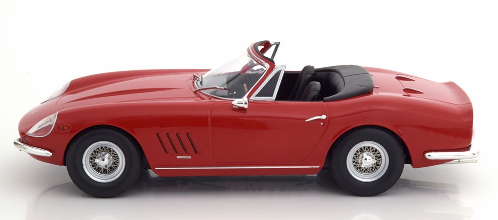 KK Scale 1:18 FERRARI 275 GTB4 NART SPYDER RED 1967 WITH REMOVABLE SOFT-TOP
