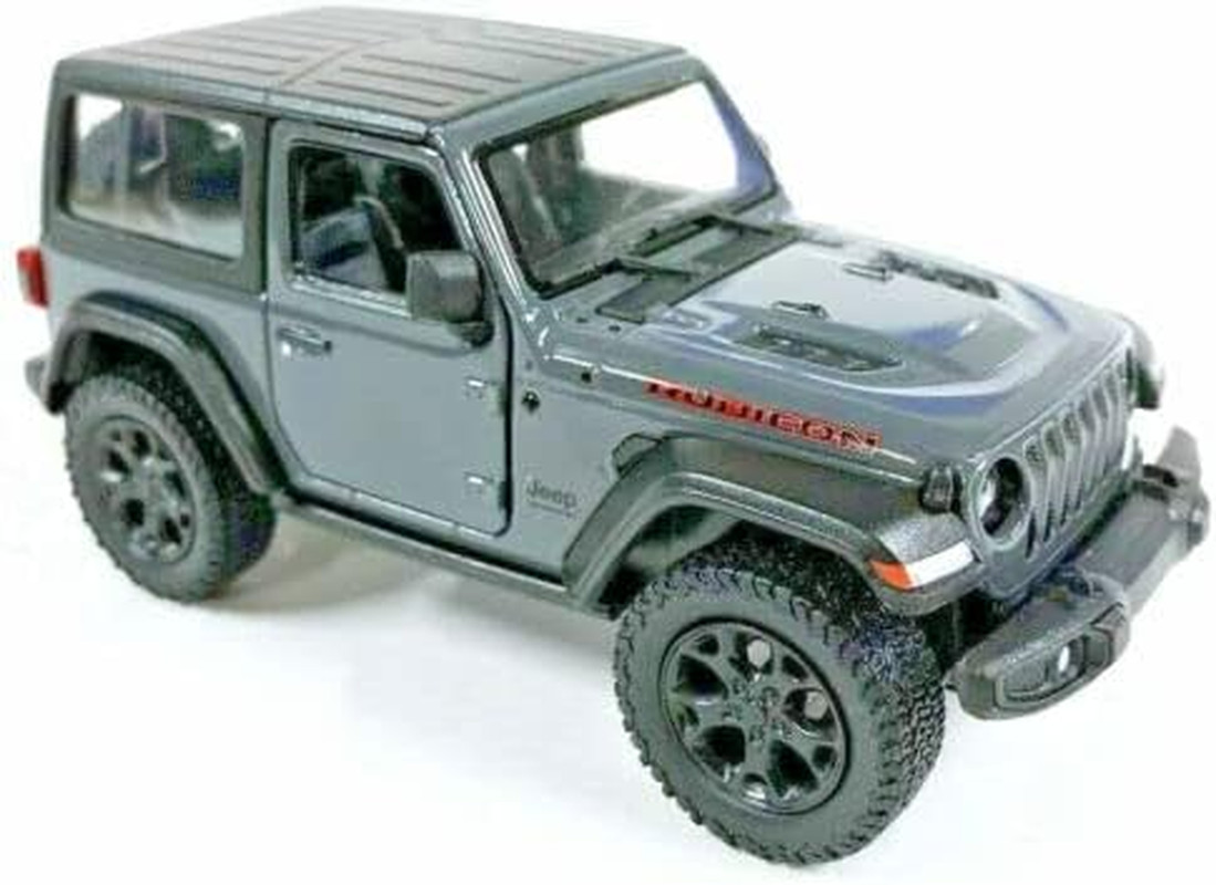 Compatible with Jeep Wrangler Rubicon 2018 Gray Hard Top 1/34 Scale Diecast M…