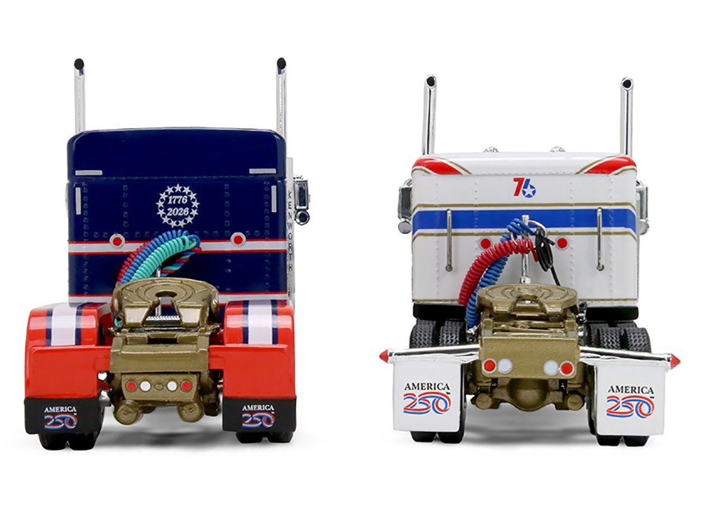 KENWORTH W900L & W900A W/LOWBOY TRAILER AMERICA 250 1/64 DCP/FIRST GEAR 69-2311