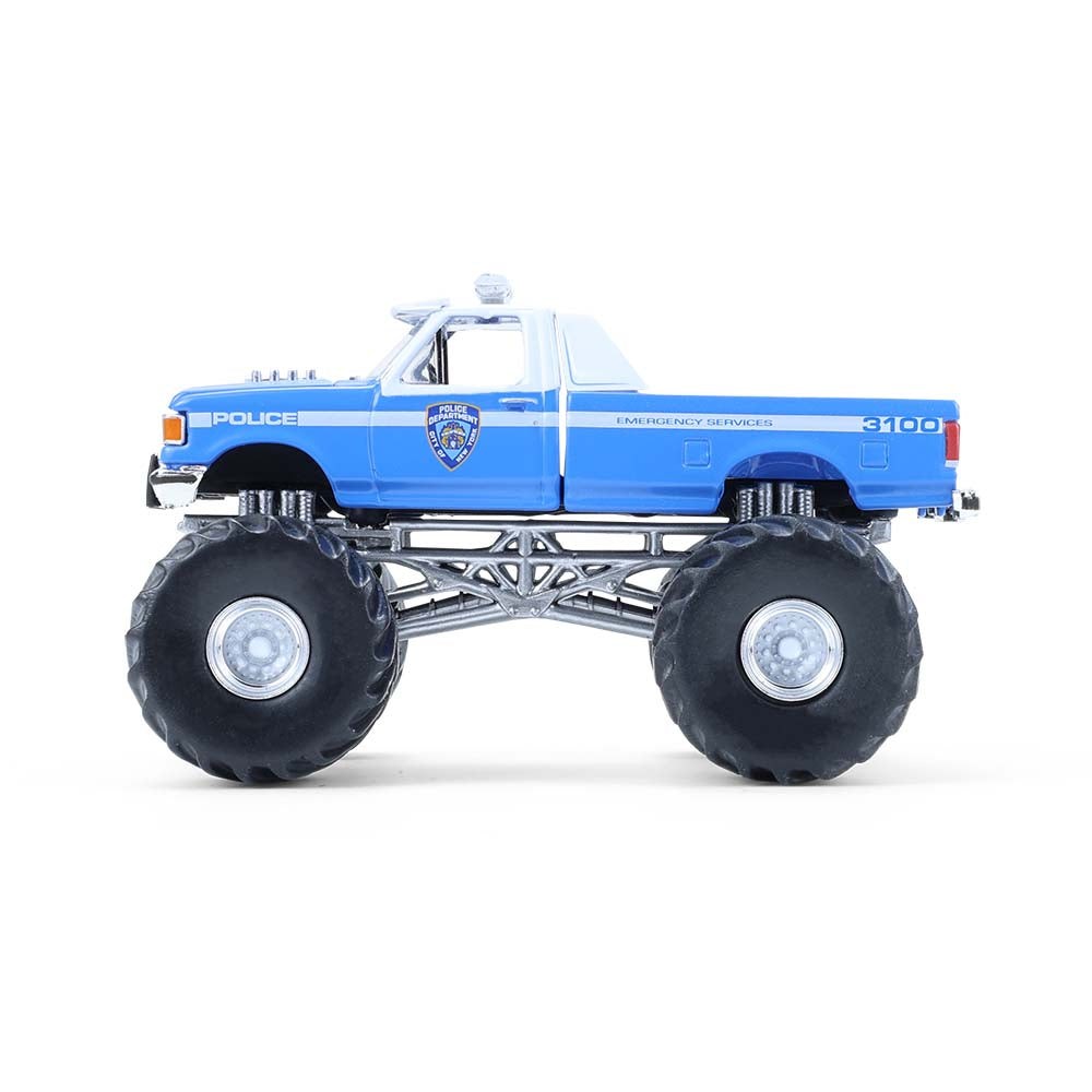 6 PACK 1990 Ford F-350 NYPD Kings of Crunch SE Hot Pursuit 1:64 Model 49170E