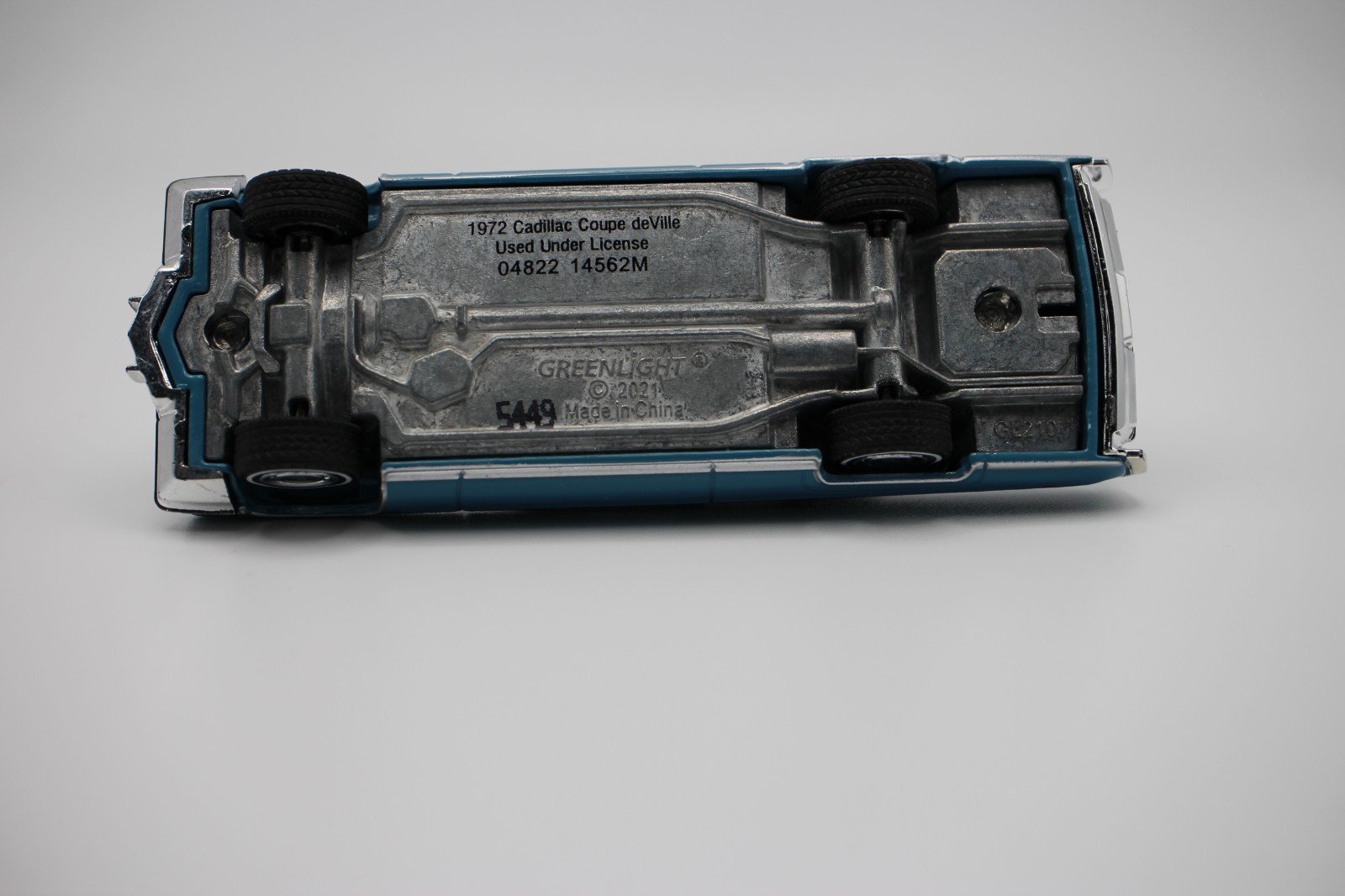 Greenlight 1972 Cadillac Coupe deVille Blue Black Top The Hobby Shop 1:64 Loose