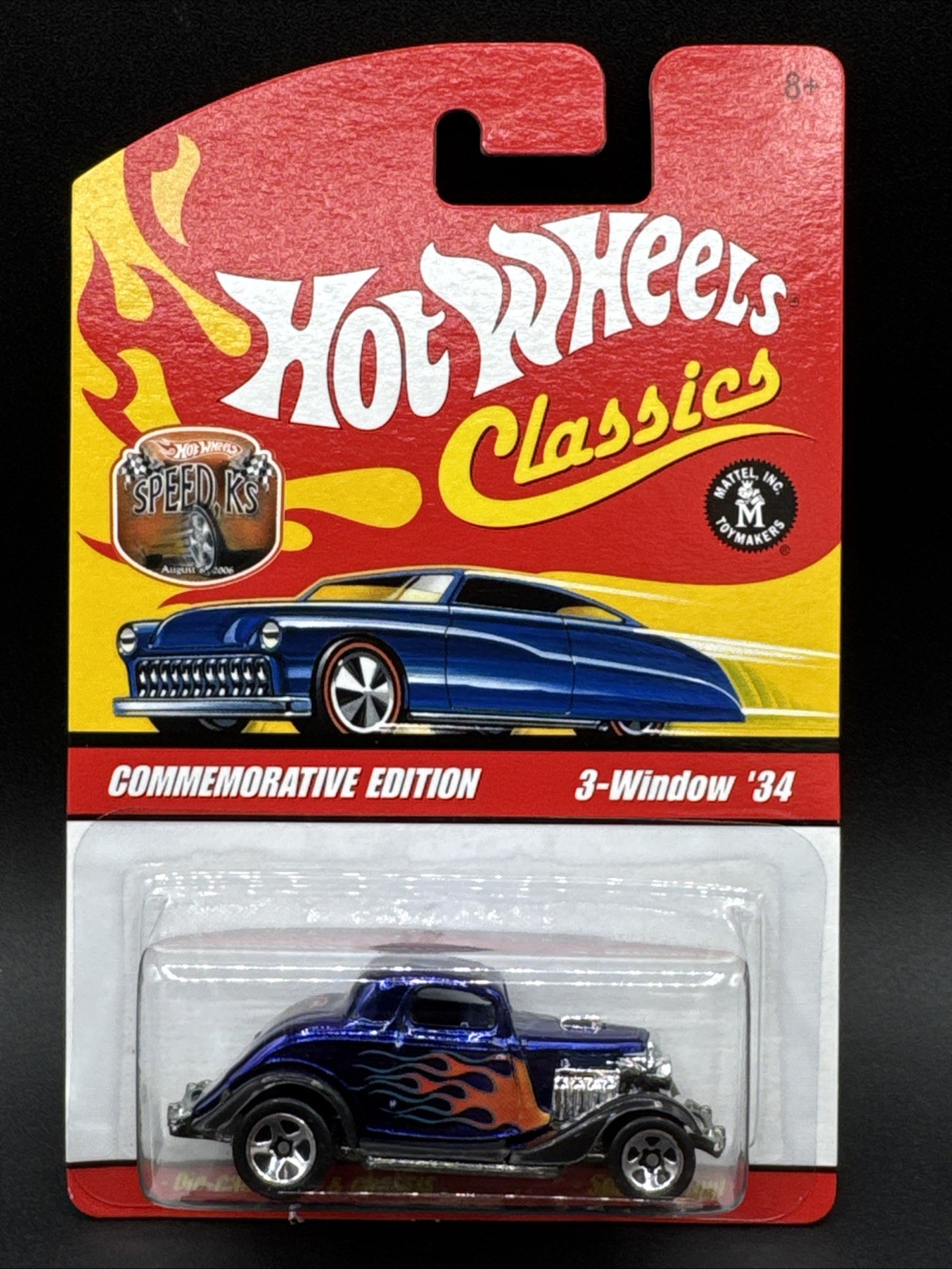 a 2006 Hot Wheels BLUE 3-WINDOW 34 Commemorative Ed Speed, KS August 6th 1 of 5k