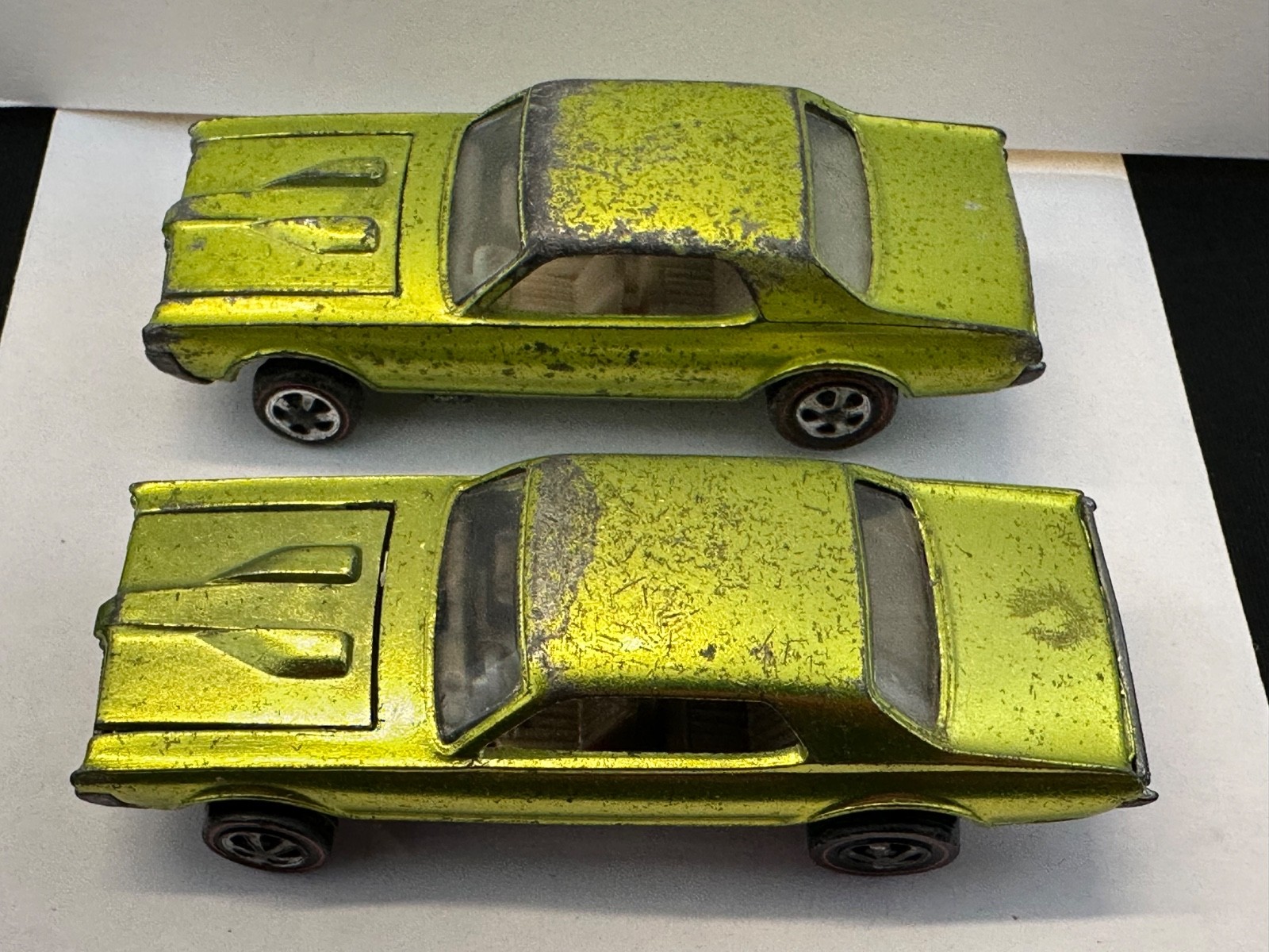 PAIR (TWO) Custom COUGARS ANTIFREEZE HOT WHEELS RED LINE Toy Car 1967 1968 69