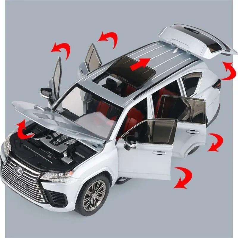 1:24 LEXUS LX600 SUV Alloy Diecast Car Model Sound & Light Gift Toy Vehicle NEW
