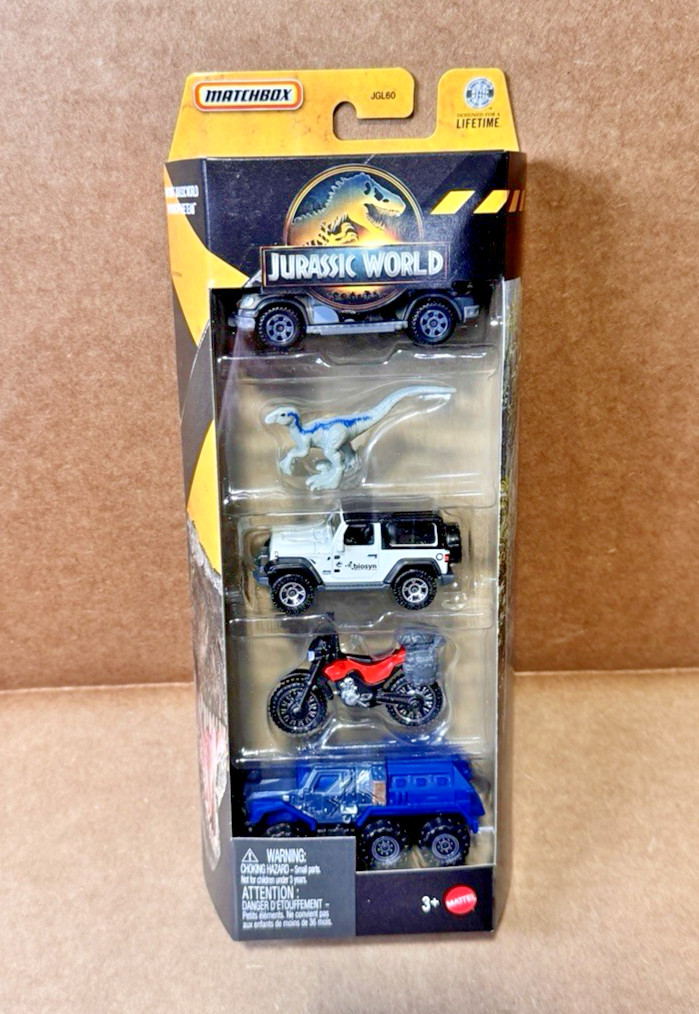 Matchbox Jurassic World 2026 E Case 5-Pack – Complete Set of 5 (JGL60-979E)