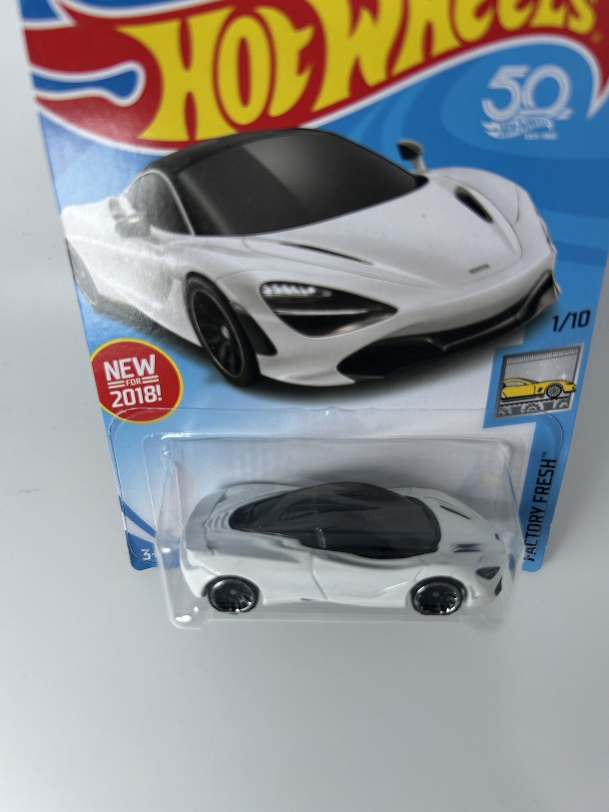 Hot Wheels Factory Fresh McLaren 720s White 1/10 NEW For 2018 318/365