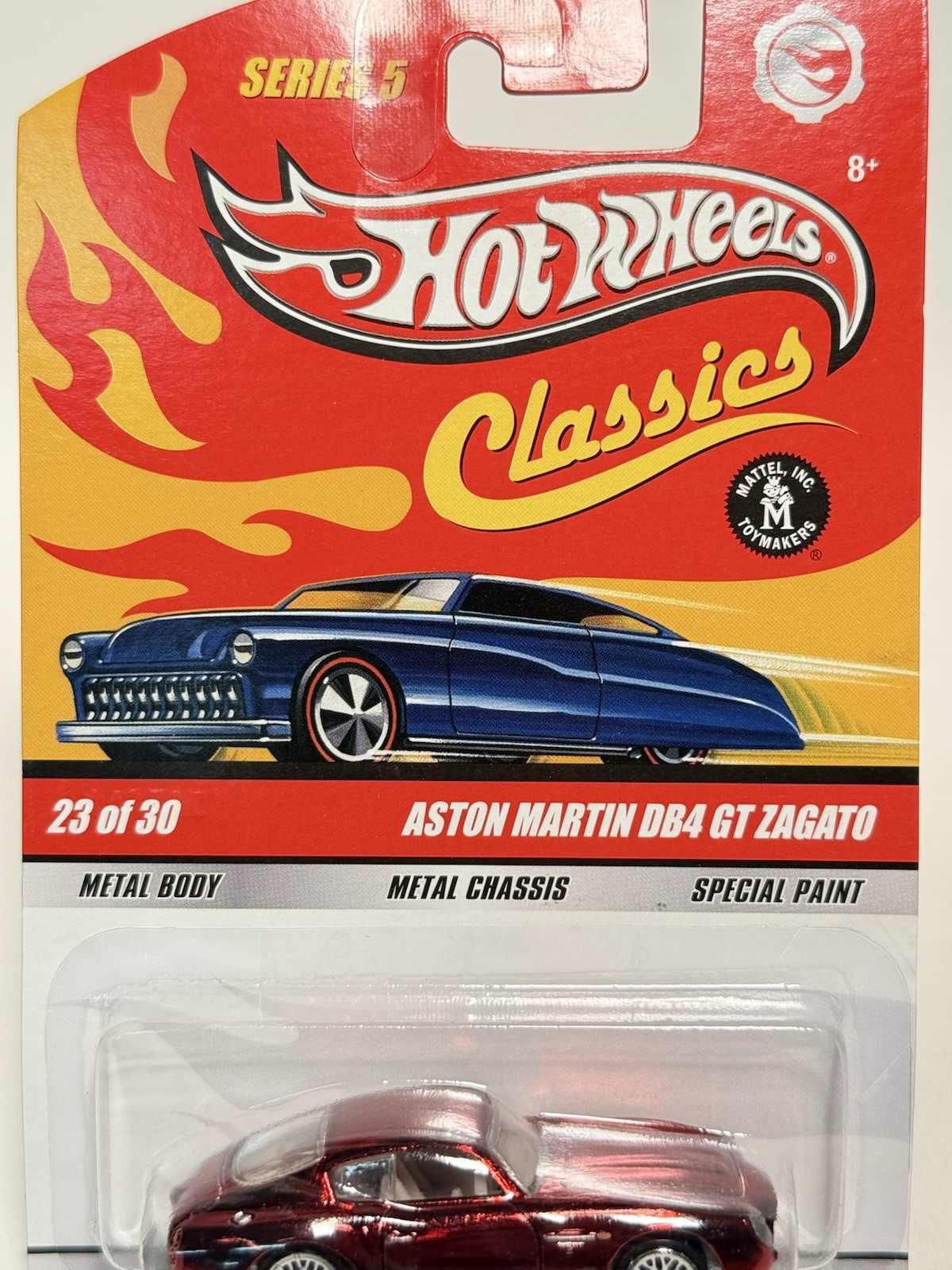 Hot Wheels Classics Series 5 – Aston Martin DB4 GT Zagato, Red w/Lace Wheels