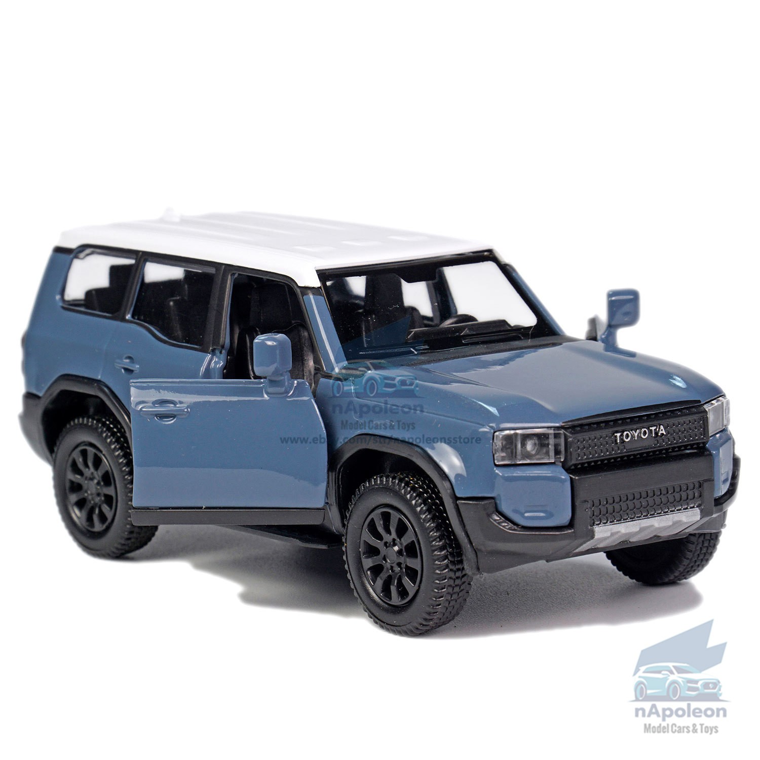 1/36 Toyota Land Cruiser 250 Model Car Diecast Toy Vehicle Gift Collection Blue