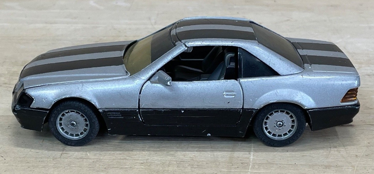 RARE Majorette 500 SL Diecast Model Car 1/24 Scale Silver Mercedes Mercedes-benz