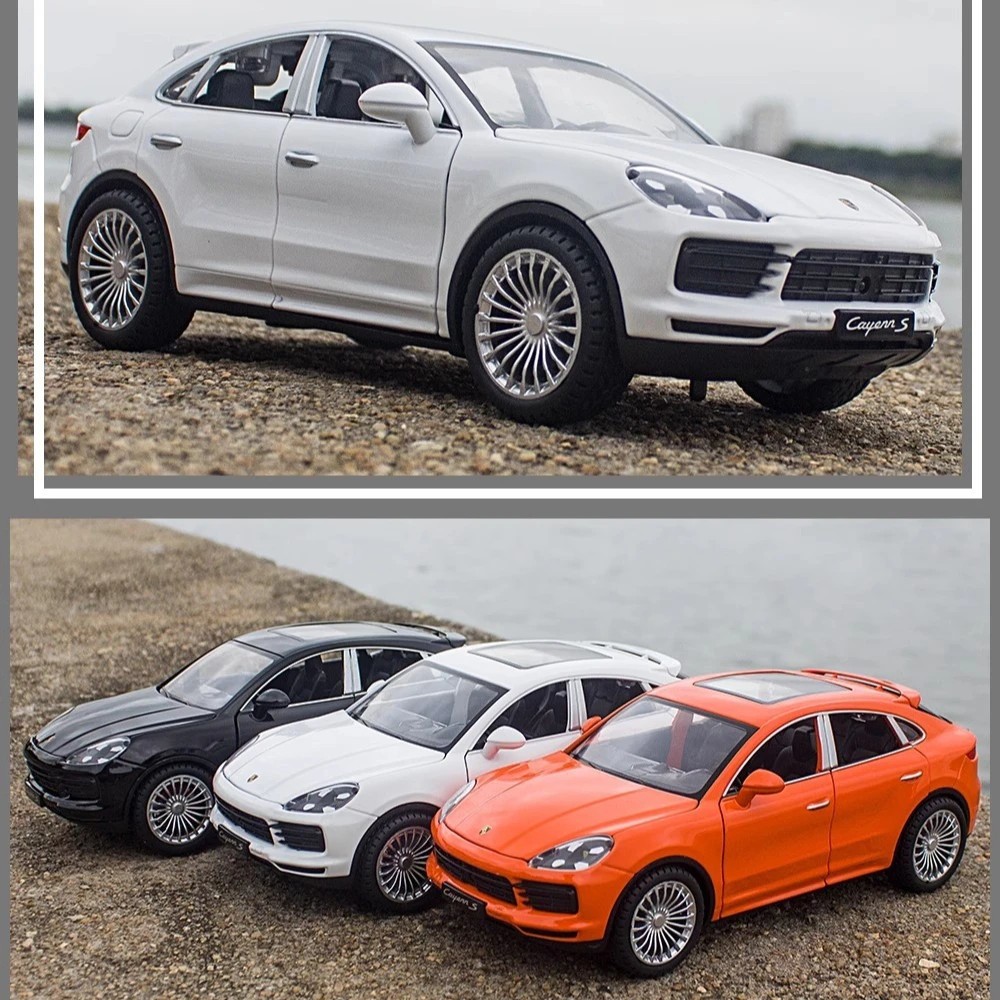 1:24 Porsche Cayenne S Classic Alloy Diecast Car Model Sound Light Collectible