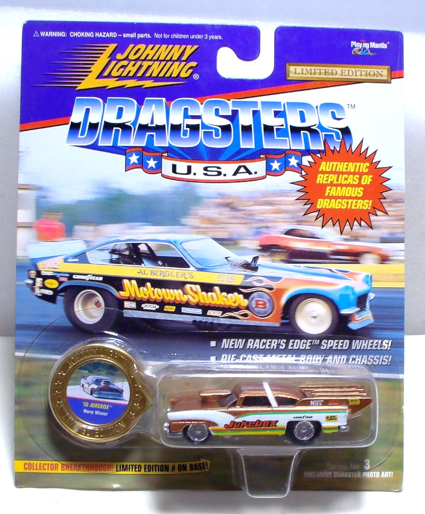 Johnny Lightning Dragsters USA ’55 Jukebox Norm Wizner 1:64 Diecast Bronze