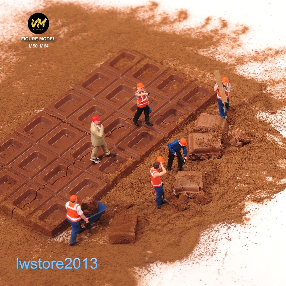 1/64 1/50 Construction Workers Man Miniatures Figures Model For Cars Trucks Toys