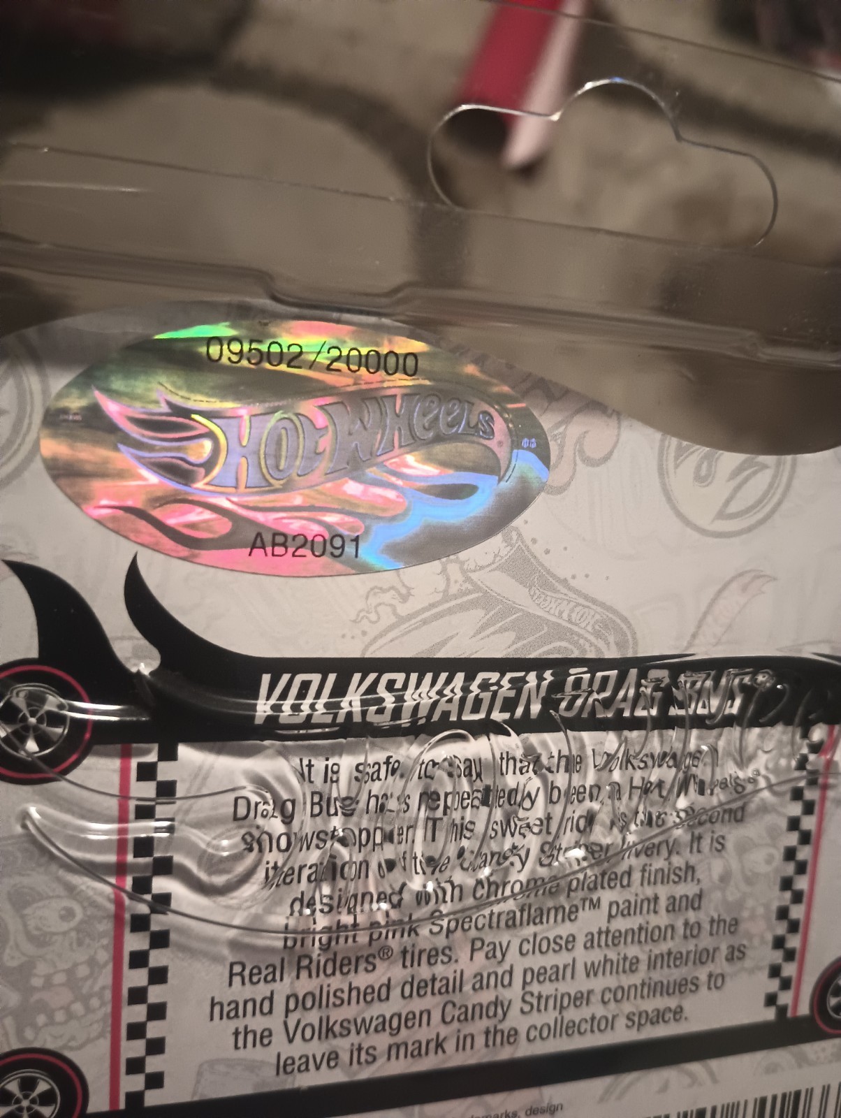 Pink logo! Hot Wheels RLC 2021 Volkswagen Drag Bus Candy Striper #9502/20000