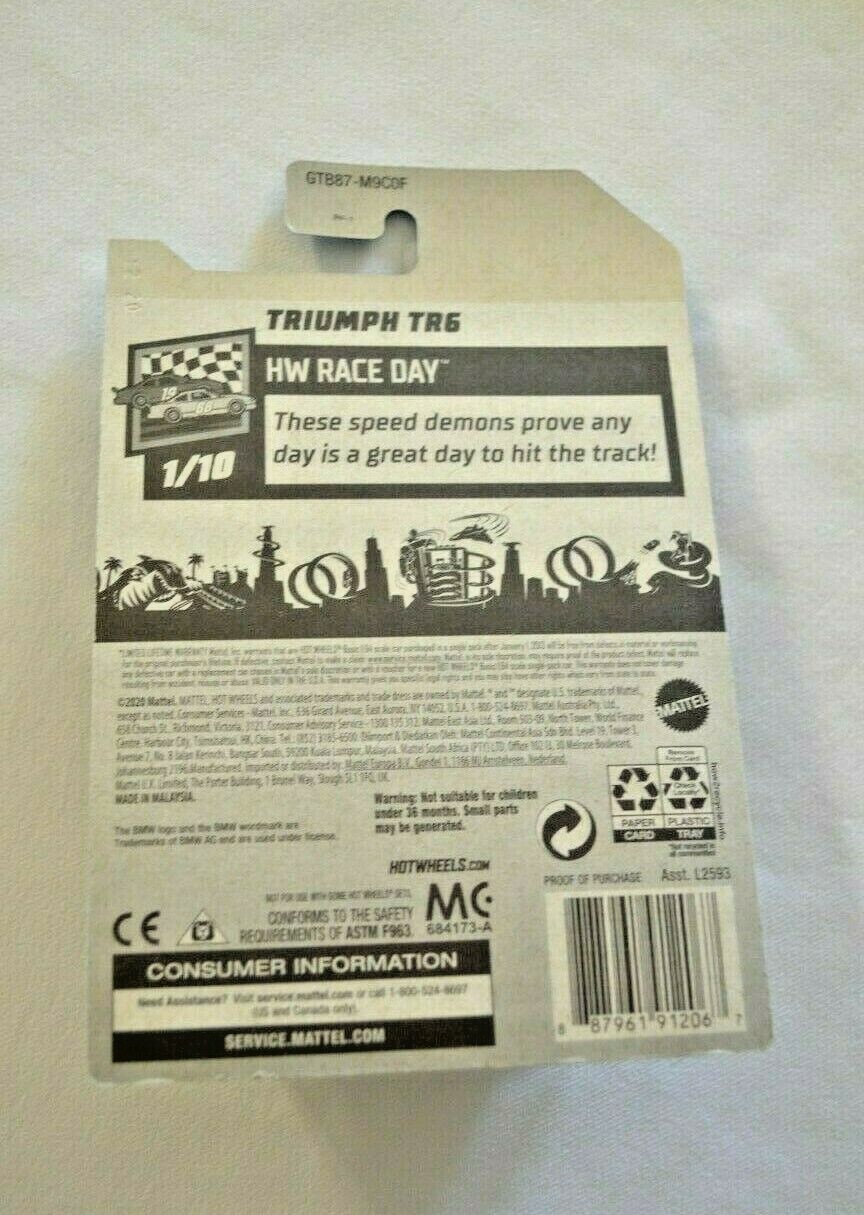 HOT WHEELS 2021 HW RACE DAY 1/10 – TRIUMPH TR6 METALIC RED