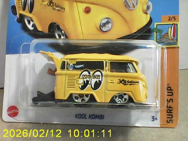 2023 Hot Wheels 49/250 “Kool Kombi” Yellow, Surf’s Up, New, Unopened Package