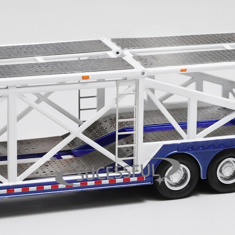1:64 Extra Long Double Deck Alloy Car Transporter Trailer Model