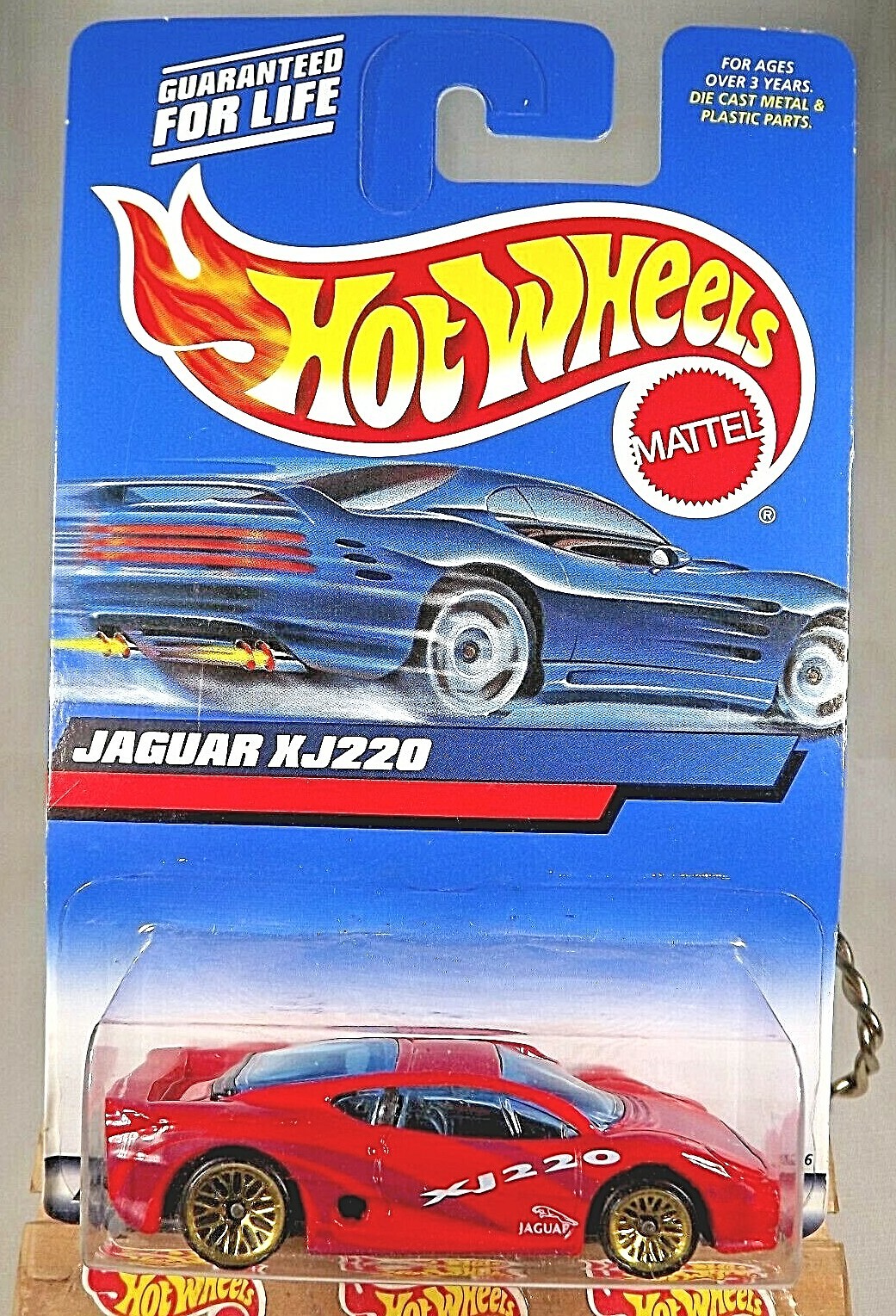 2000 Hot Wheels Mainline/Collector #160 JAGUAR XJ220 Red w/Gold Lace Spokes