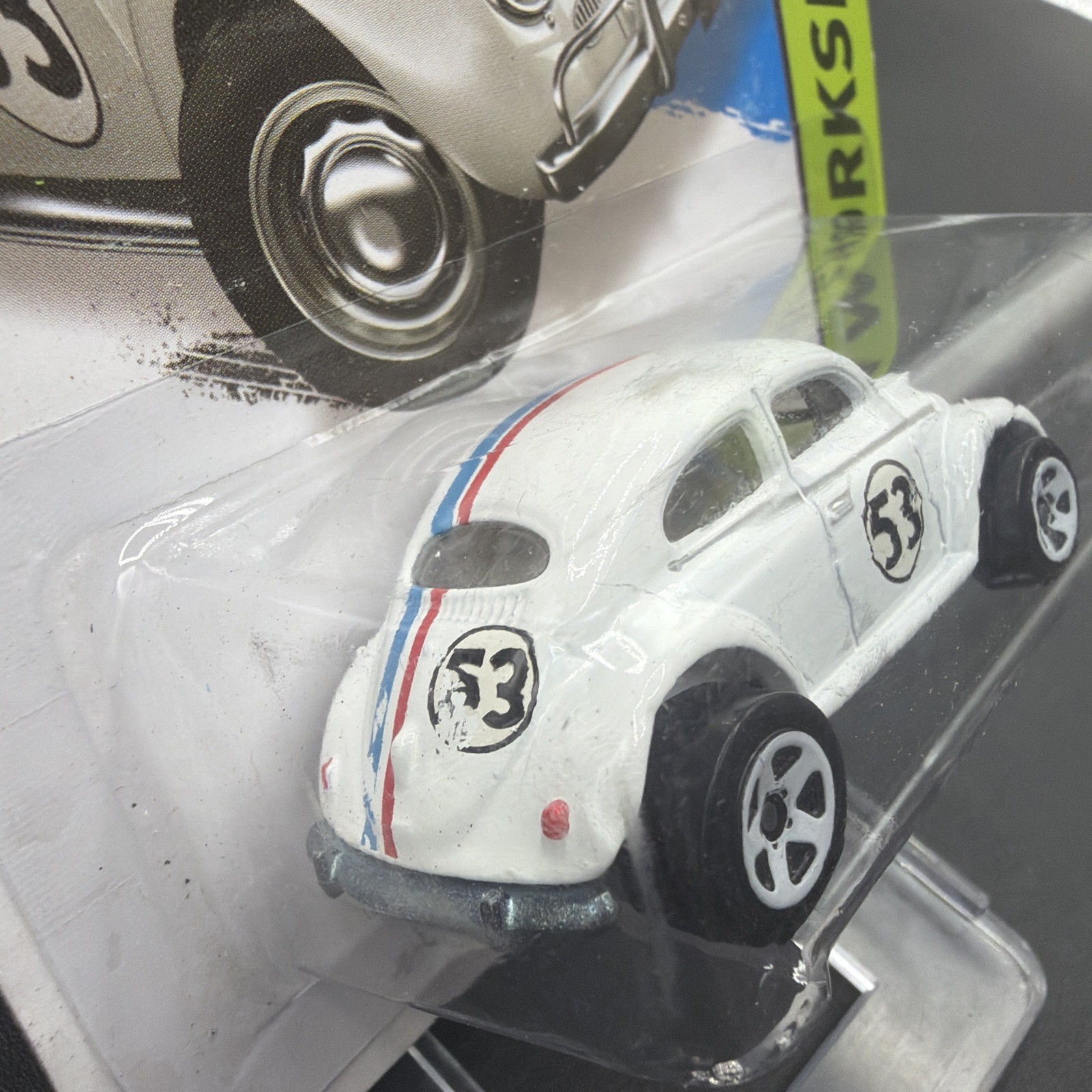⭐2014 Hot Wheels HW WORKSHOP HERBIE THE LOVE BUG WHITE VOLKSWAGEN BEETLE 53⭐