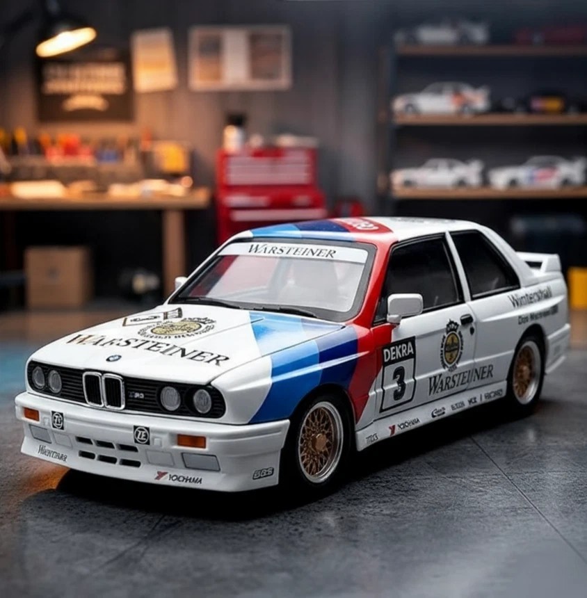 1:24 BMW M3 E30 Diecast Sports Car Model – Sound & Light Floral Edition Toy Gift