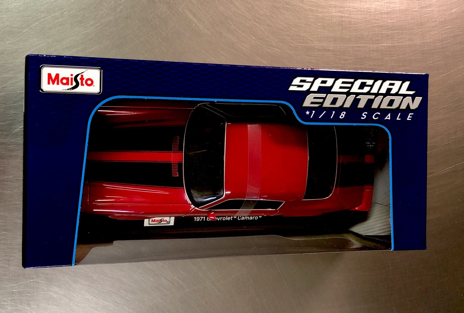 MAISTO SPECIAL EDITION 1971 CHEVY CAMARO EXCLUSIVE STYLE 1/18 SCALE RED PAINT