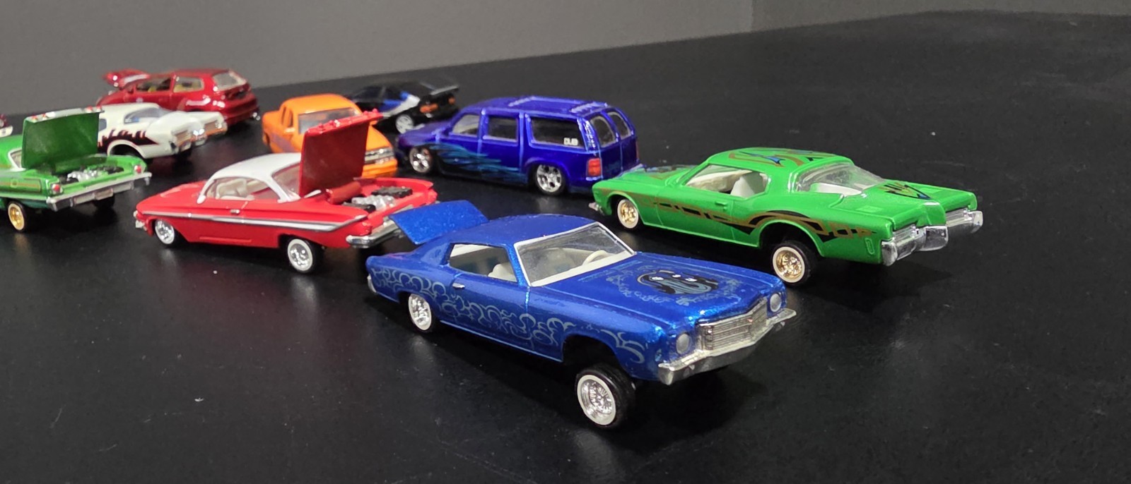Lowrider Toy Cars. Moveable Wheels.Dub Trucks. Hot Wheels. Vintage 90s Cars lot!