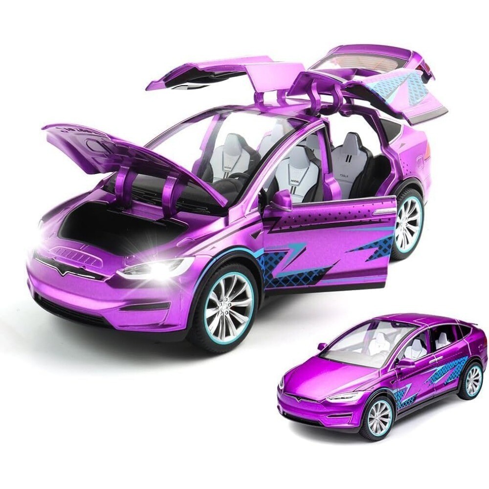 1:24 Tesla Model X Car Alloy Diecast Model Car Toy Vehicle Toys for Xmas Gift US