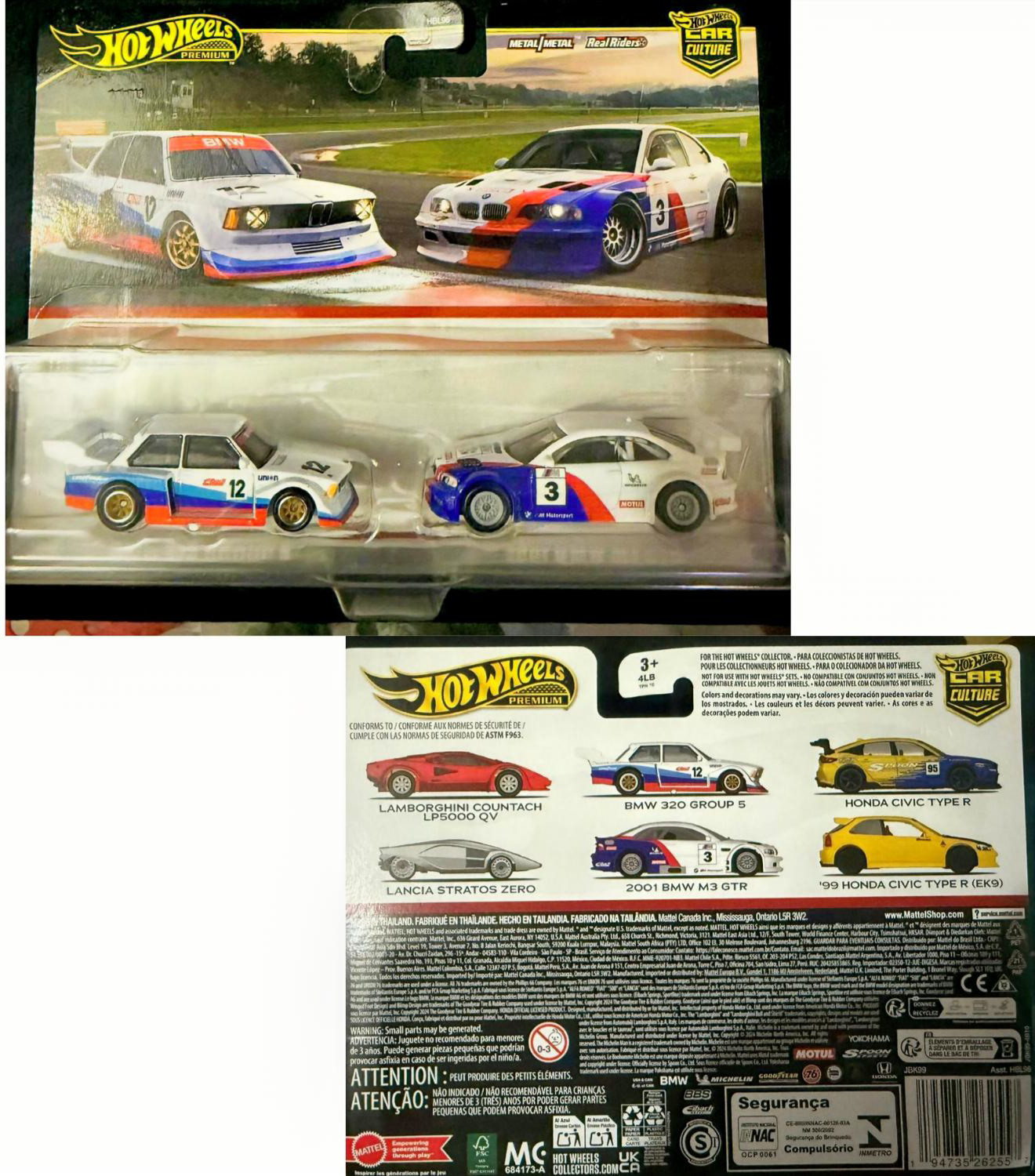 Hot wheels Premium BMW 320 Group 5 + 2001 BMW M3 GTR 2 car pack on Real Riders