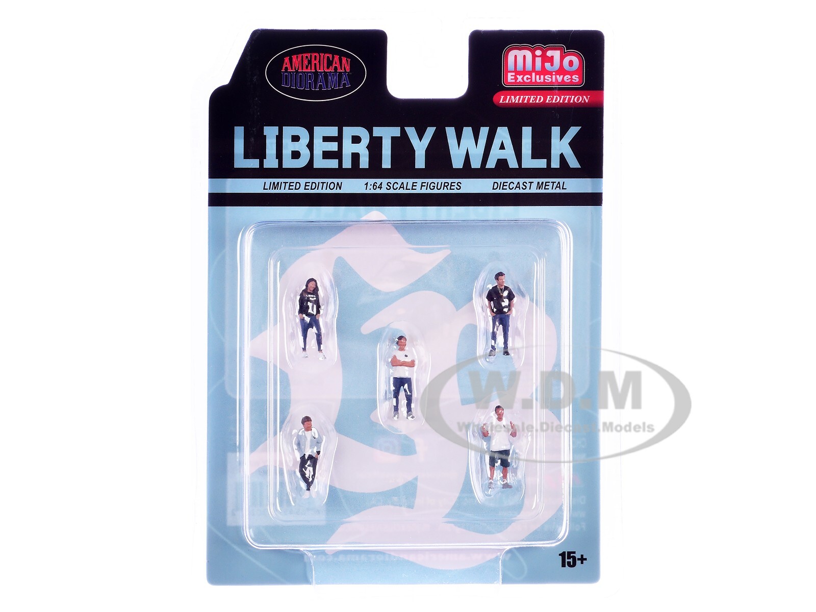 “LIBERTY WALK TEAM” 5 PC DIECAST FIGURE SET FOR 1/64 BY AMERICAN DIORAMA 2415MJ