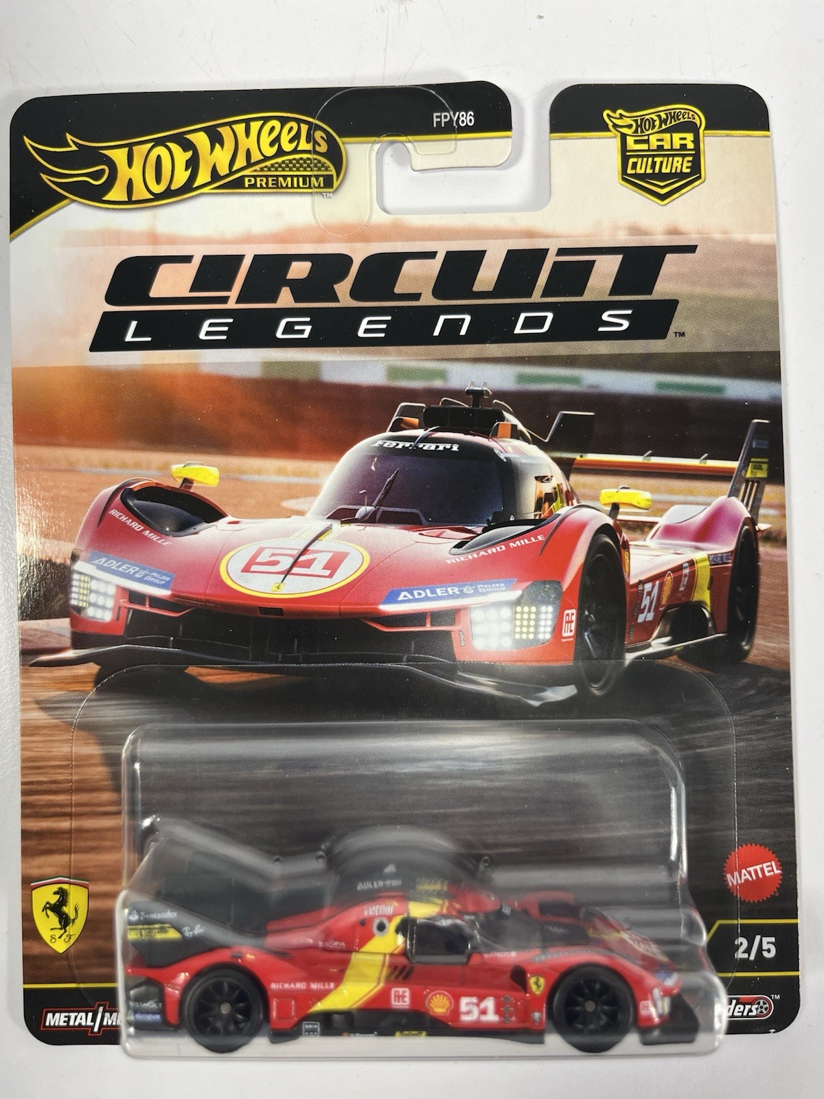Hot Wheels Premium ~ Car Culture ~ Circuit Legends ~ Ferrari 499P 2/5