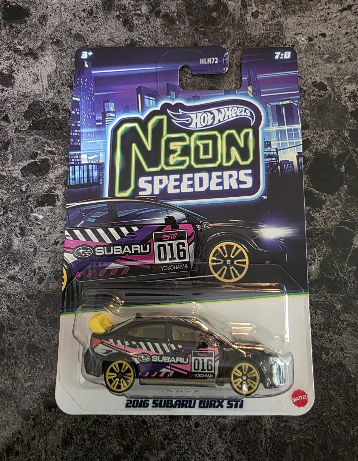 Hot Wheels Neon Speeders 2016 Subaru WRX STI 1:64 Diecast