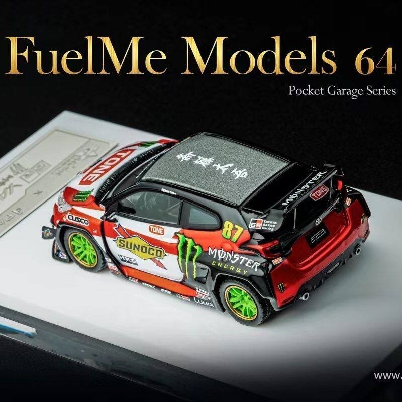 1:64 Rocket Bunny Yaris Monster Energy Resin Car Model | Diecast Scale Miniature