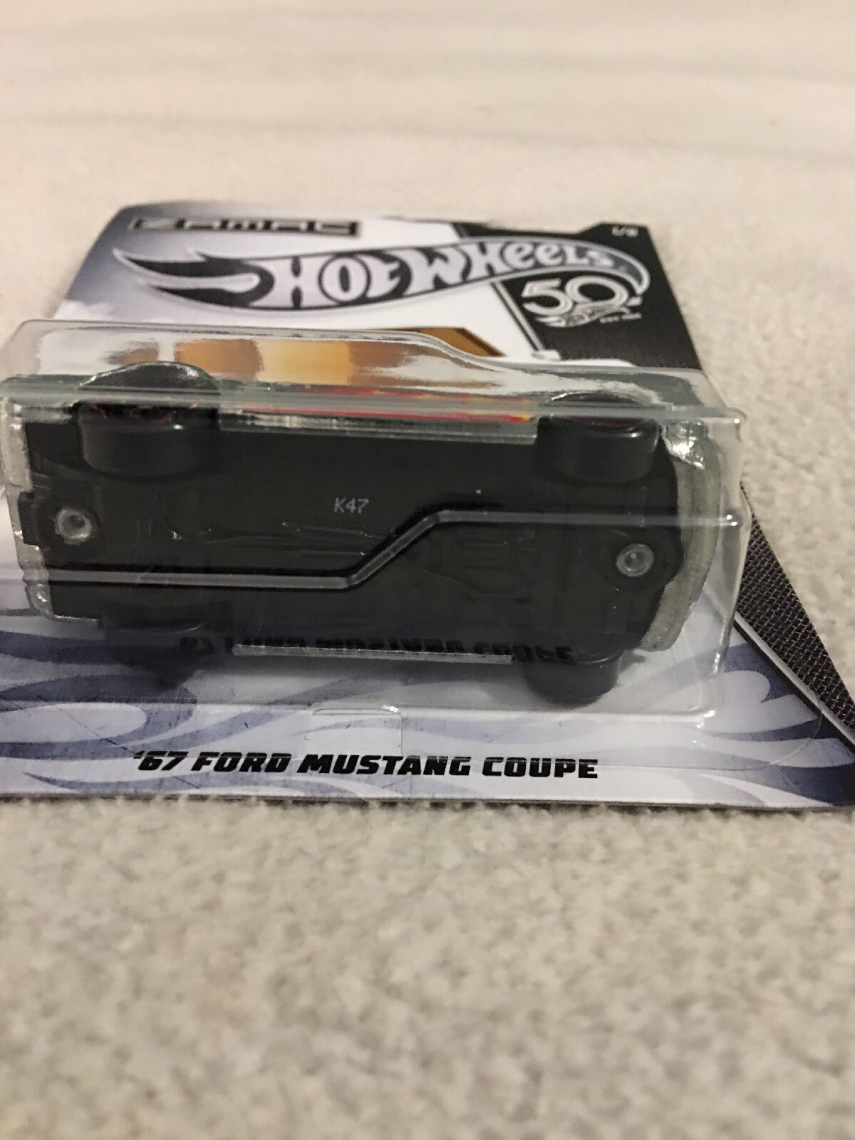 2018 Hot Wheels 50 Years ZAMAC Series ’67 Ford Mustang Coupe 1/8 new on card B3