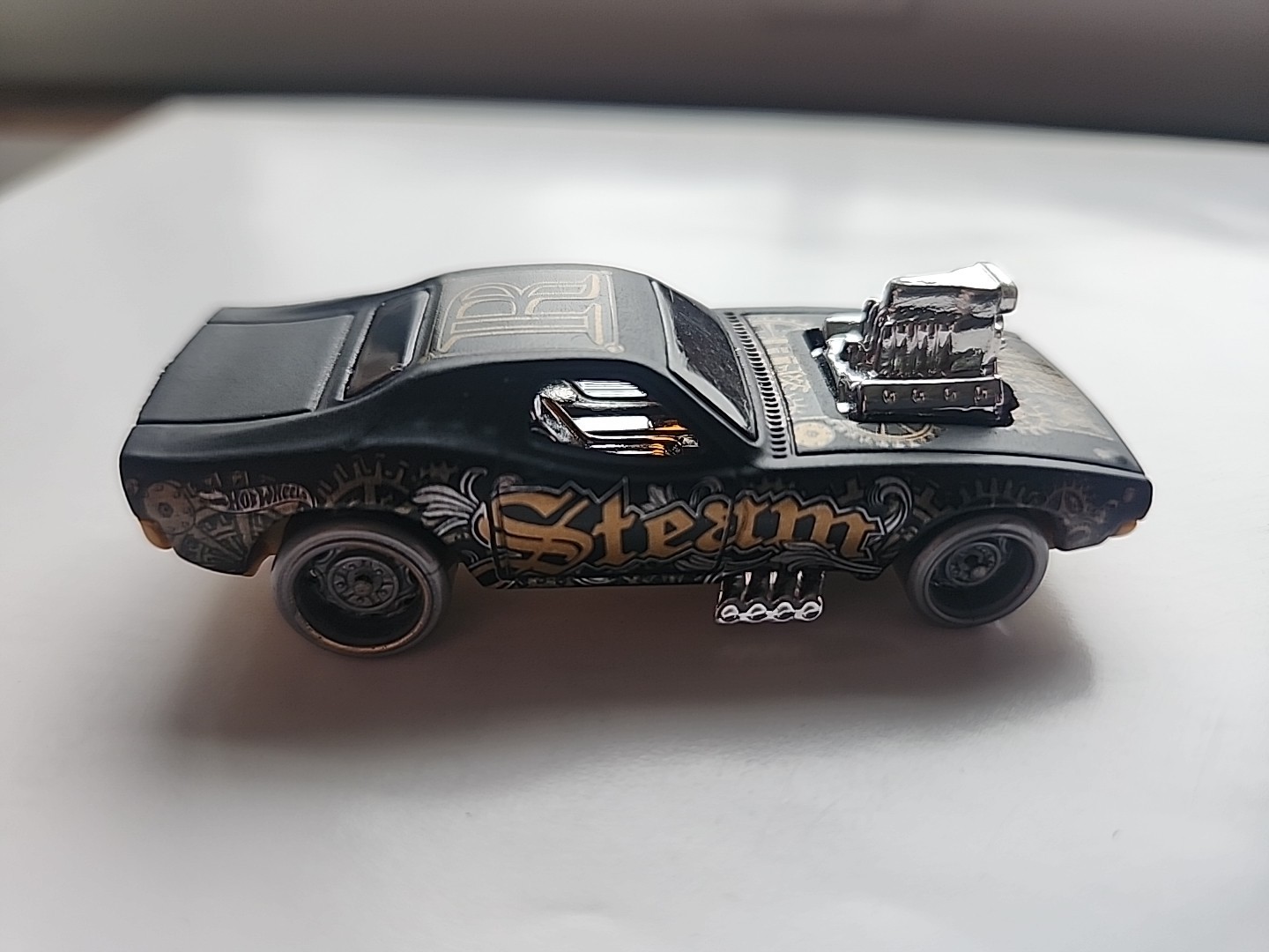 Hot Wheels Art Cars ~ 1970 RODGER DODGER ~ Steampunk Black Gold Diecast