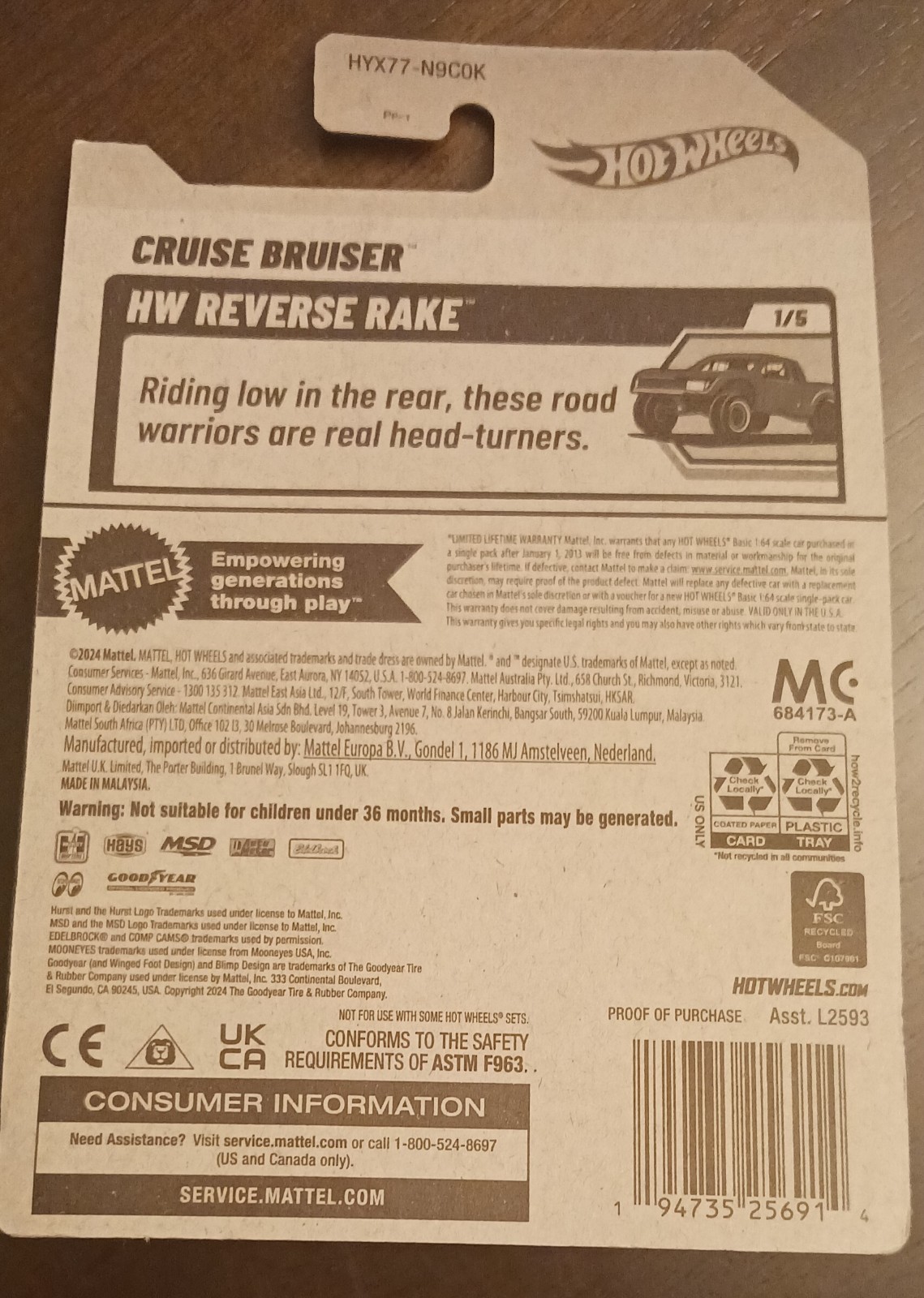 Hot Wheels N.I.P. new in package Cruise Bruiser Error 91/250 2025 Mistake H.t.f.