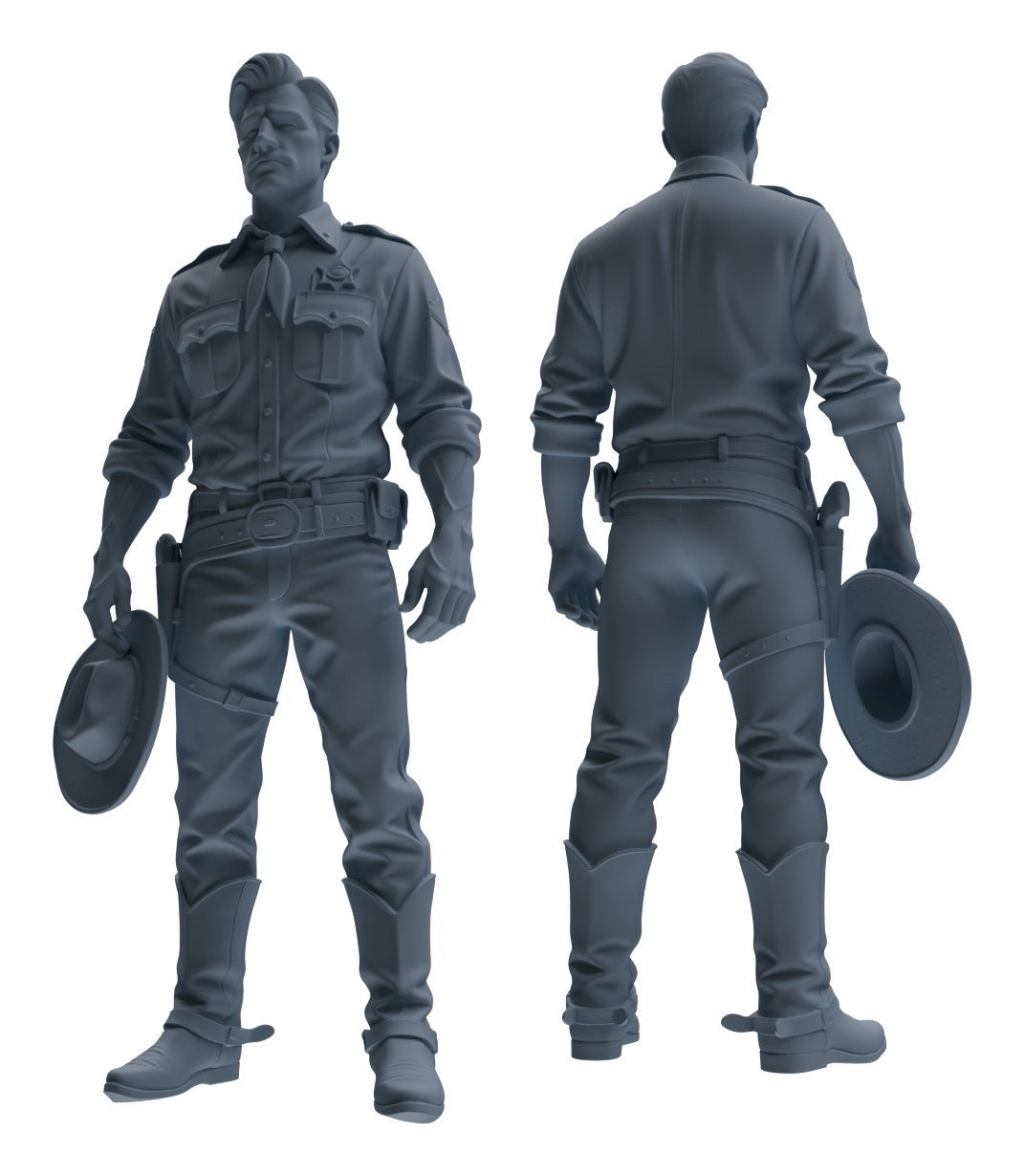 MRY-SFW 1/64/87 Western Cowboy Sheriff Multi-pose HO N Scale Miniatures Diorama