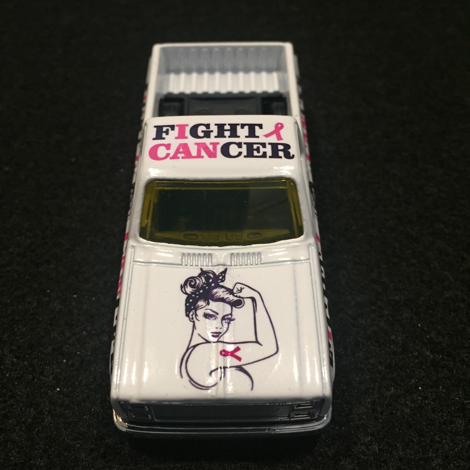 Clear 1:64 Waterslide Decal Leukemia and Kidney Awareness Orange Ribbons