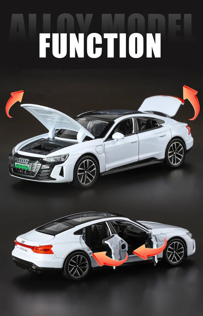 1:32 Audi RS E-Tron GT Alloy Car Model Diecast Metal Toy Sound Light Kids Gift