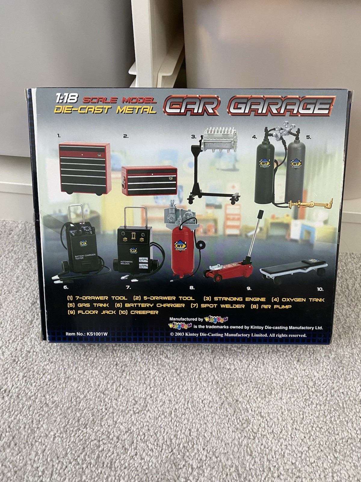 WT Garage 1:18 Die Cast Car Garage (Vintage 2003 Kintoy Die-Casting)