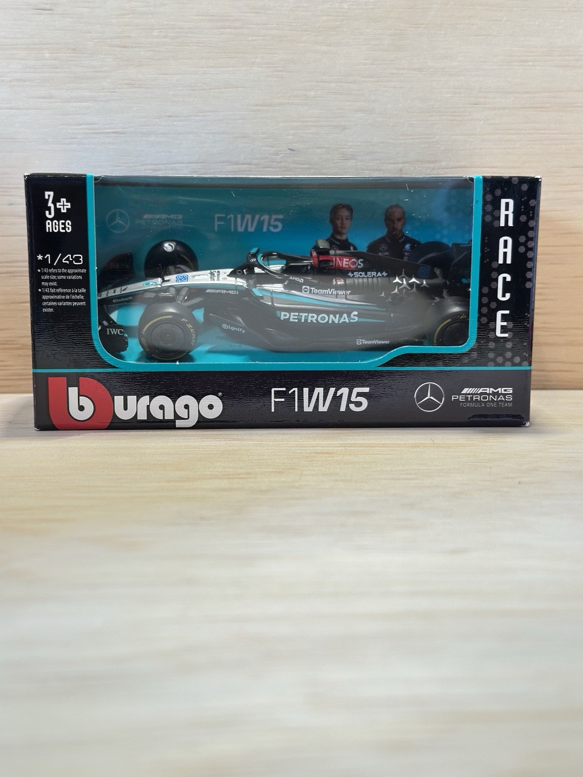 2024 #44 Lewis Hamilton Petronas Mercedes F1W15 1/43 Bburago Formula1 F1 Diecast