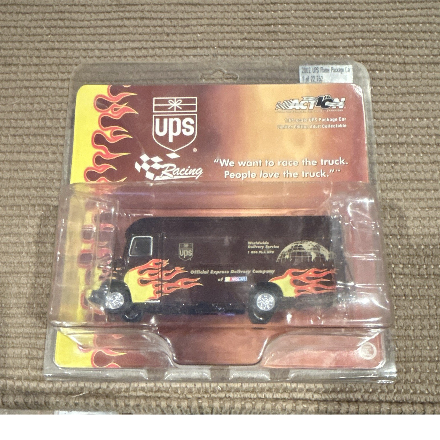 Action 2002 UPS Racing UPS Package Car 1:64 Diecast Van Limited Ed Unopened