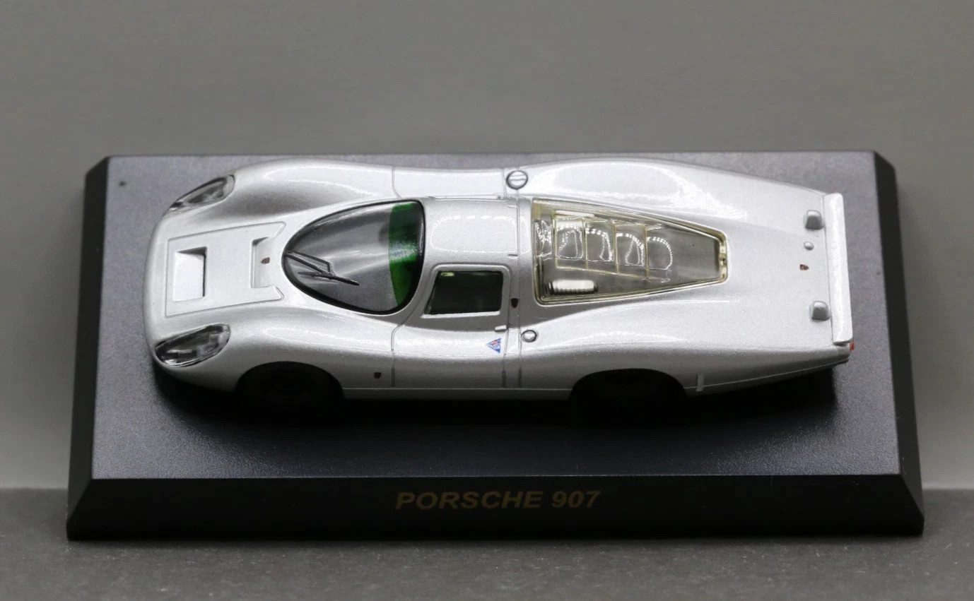 Kyosho 1/64 Porsche Collection 4 Porsche 907 LH Le Mans 24 Hours 1967 Silver