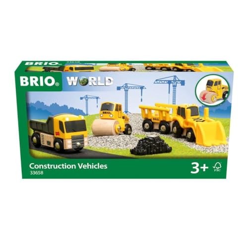 BRIO Construction Vehicle Set 33658 for ages 3 and up. [Toy Wooden Toy