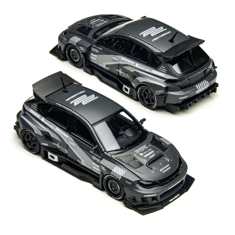TimeMicro × PSC DESIGN 1:64 Impreza “RAIDER” Grey Diecast Model Car